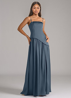 Azazie Adeline Bridesmaid Dresses Twilight A-Line Strapless Stretch Satin Convertible Dress image7