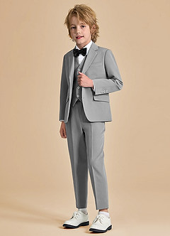 front Oliver Boys Grey 5-Piece Suit