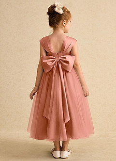 Azazie Chickadee Flower Girl Dresses MAI TAI Ball-Gown Sweetheart Neckline Matte Satin Dress image3