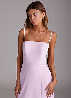 Azazie Wren Vestidos de madrinha de casamento Vestido Lilás Fosco de Chiffon de Linha A com Sem alças image2