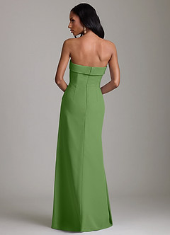 Azazie Aretha Bridesmaid Dresses Basil A-Line Strapless Chiffon Dress image2