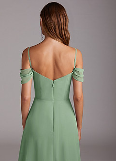 Azazie Marley Bridesmaid Dresses Matcha A-Line Off the Shoulder Chiffon Convertible Dress image9