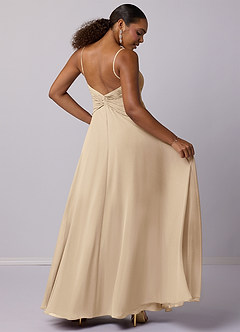Barbie ♥ Azazie Bridesmaid Dresses Champagne A-Line Chiffon Dress image6