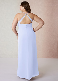 Azazie Manila Bridesmaid Dresses Lavender Sheath V-Neck Chiffon Dress image8