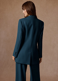 front Rowan Dark Navy Refined Weave Performance blazer