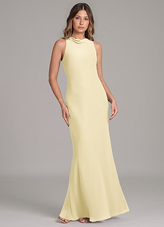 Azazie Allettie Bridesmaid Dresses Lemon Sorbet Mermaid Chiffon Dress image6