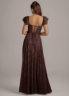 Azazie Aricella Bridesmaid Dresses Ganache A-Line Corset Floral Burnout Dress image5