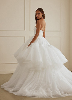 Christian Siriano Bridal for Azazie 2007 Wedding Dresses Diamond White Ball-Gown Sequins Tulle Dress image2