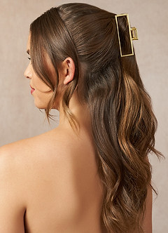 front Classic Golden Hair Clip