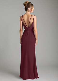 Azazie Egypt Bridesmaid Dresses Cabernet Sheath Sweetheart Neckline Chiffon Dress image2