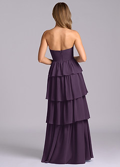 Azazie Faye Bridesmaid Dresses Plum A-Line Sweetheart Neckline Chiffon Dress image7