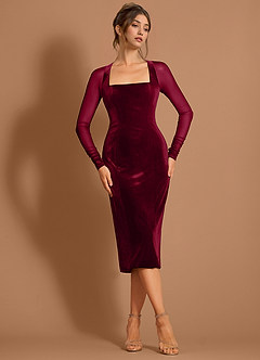 Morwenna Merlot Midi Dress image3