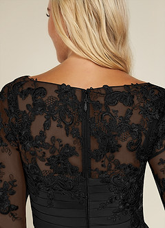 Azazie Alisondra Mother of the Bride Dresses Black Sheath Scoop Lace Lace Dress image7