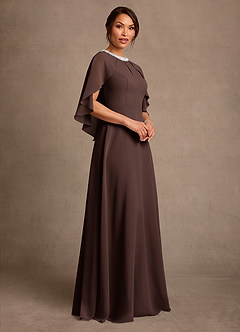 Azazie Winnifred Kleider für die Brautmutter A-Linie Mit Perlen Chiffon Kleid Ganache image2