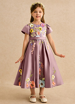 Azazie Haya Flower Girl Klänningar Klä A-Line i Spets image1