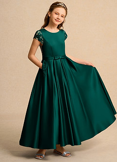 Azazie Bunny Junior Formal Flower Girl Klänningar Klä Balklänning i Spets image1