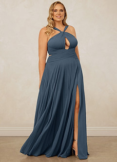 Christian Siriano Bridal for Azazie 1009 Bridesmaid Dresses Neptune A-Line Pleated Chiffon Dress image12