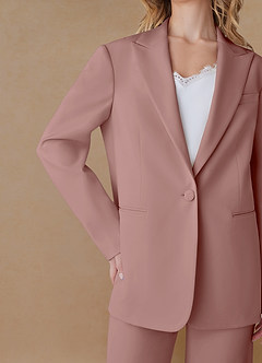 front Amelia Altrosa Raffiniertes Webmuster, Performance Oversized Blazer