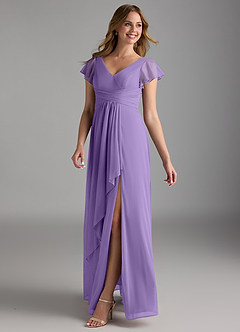 Azazie Omari Bridesmaid Dresses Tahiti A-Line Mesh Dress image5