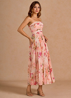 Celestine Abstract Bouquet Floral Midi Dress image4