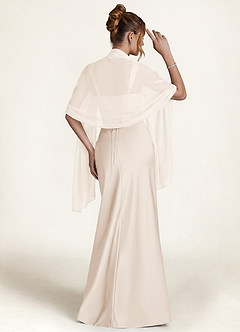 front Azazie Chiffon Sparkly Cover Up Scarf