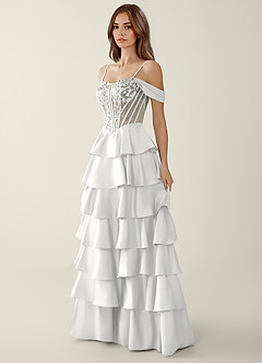 Calliope White Sweetheart neckline Corset A-line Prom Dress image3
