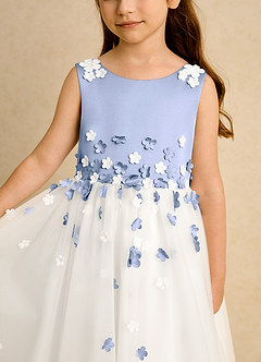 Azazie Eleni Sukienki dla dziewczynek sypiących kwiaty Suknia balowa Ukłon Tiul Długość kostki Sukienka image7