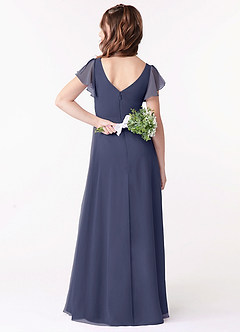 Azazie Omari Junior Stormy A-Line Ruched Chiffon Dress image2