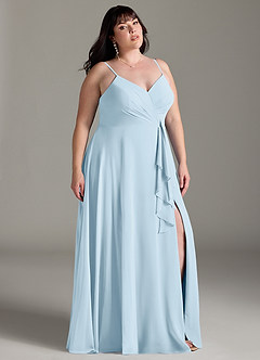 Azazie Akita Bridesmaid Dresses Sky Blue A-Line Chiffon Dress image7