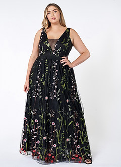 Forever Lovable Black Floral Embroidered Maxi Dress image12