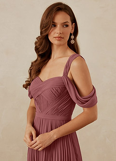 Christian Siriano Bridal for Azazie 1013 Bridesmaid Dresses Amethyst A-Line Off the Shoulder Chiffon Dress image2