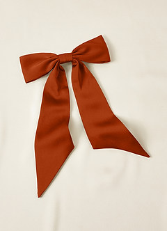 front Matching Color Stretch Satin Bow Hair Clip