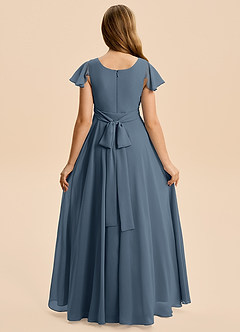 Azazie Cady Junior Neptune A-Line Pleated Chiffon Dress image2
