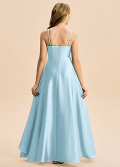 Azazie Eirlys Junior Klä av A-Line i Stretch Satin Plisserad image2