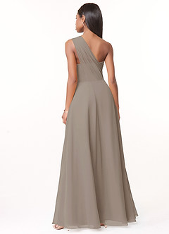 Azazie Ashley Bridesmaid Dresses A-Line Ruched Chiffon Floor-Length Dress image3