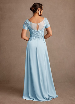 Azazie Alva Mother of the Bride Dresses Sky Blue A-Line Lace Dress image3