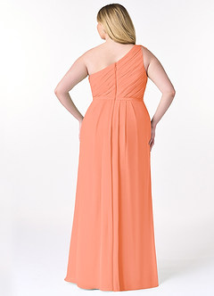 Azazie Sharon laatste Uitverkoop Jurk van Chiffon met A-Lijn One-Shoulder Zonsondergang image9