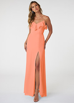 Azazie Natalia Final Sale Sunset A-Line Chiffon Dress image1