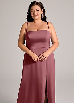 Azazie Wren Brudtärnklänningar Klä av A-Linje i Stretch Satin Axelbandslös Desert Rose Konvertibel image11