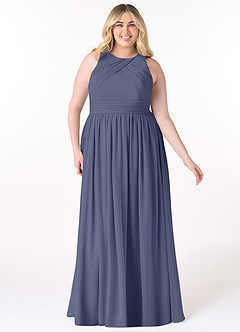 Azazie Harper Bridesmaid Dresses Stormy A-Line Pleated Chiffon Dress image6