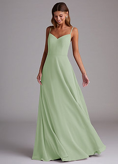 Azazie Marley Bridesmaid Dresses Dusty Sage A-Line Off the Shoulder Chiffon Convertible Dress image5