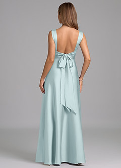 Azazie Beatrice 신부 들러리 드레스 A라인 스윗하트 네크라인 스트레치 새틴 바닥 길이 드레스 image6