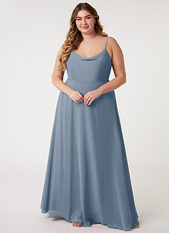 Azazie Daenerys Bridesmaid Dresses Twilight A-Line Cowl Chiffon Dress image8