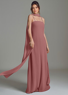 Azazie Ilana Bridesmaid Dresses Desert Rose A-Line Strapless Chiffon Dress image7