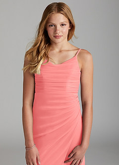 Azazie Deandra Junior Robe Fourreau en Maille Corail image6