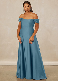 Christian Siriano Bridal for Azazie 1002 Bridesmaid Dresses Bermuda A-Line Off the Shoulder Stretch Satin Convertible Dress image11