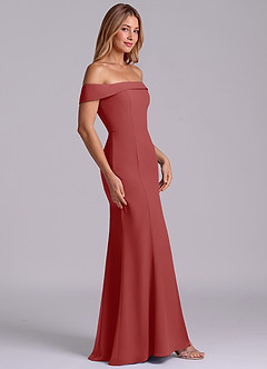 Azazie Luciana Vestidos de damas de honor Vestido de Óxido de Gasa de Corte Recto Convertible con Vestidos sin tirantes image5