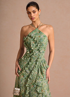 Kleid Hatsu Grüne Blumen image5