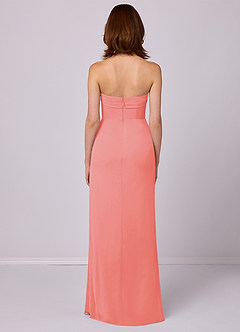 Barbie ♥ Azazie Bridesmaid Dresses Coral Sheath Strapless Chiffon Convertible Dress image5