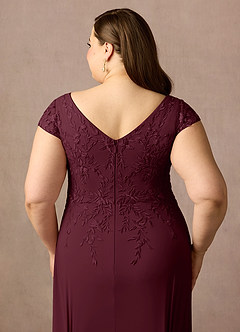 Azazie Rosemarie Kleider für die Brautmutter A-Linie Spitze Kleid Cabernetrot image14